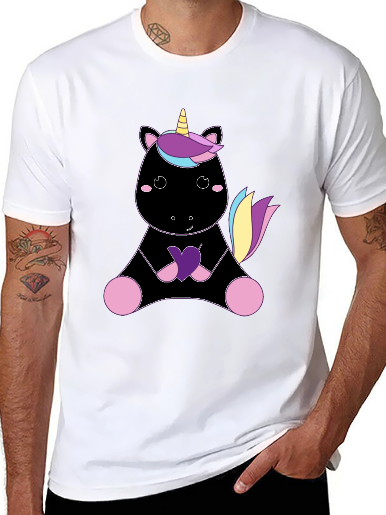 Unicorn Graphic Tee - Black T-Shirt