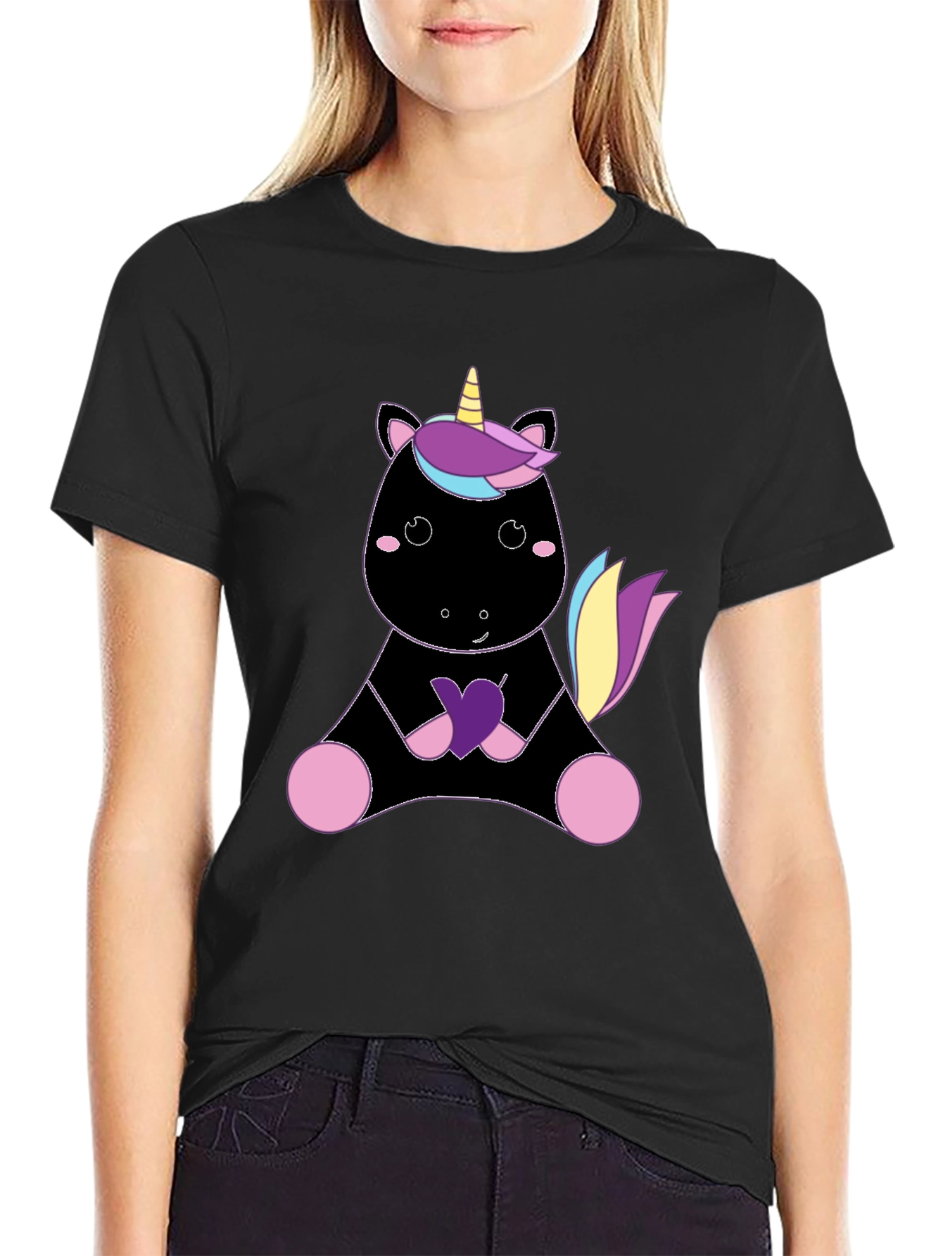 Unicorn Graphic Tee - Black T-Shirt