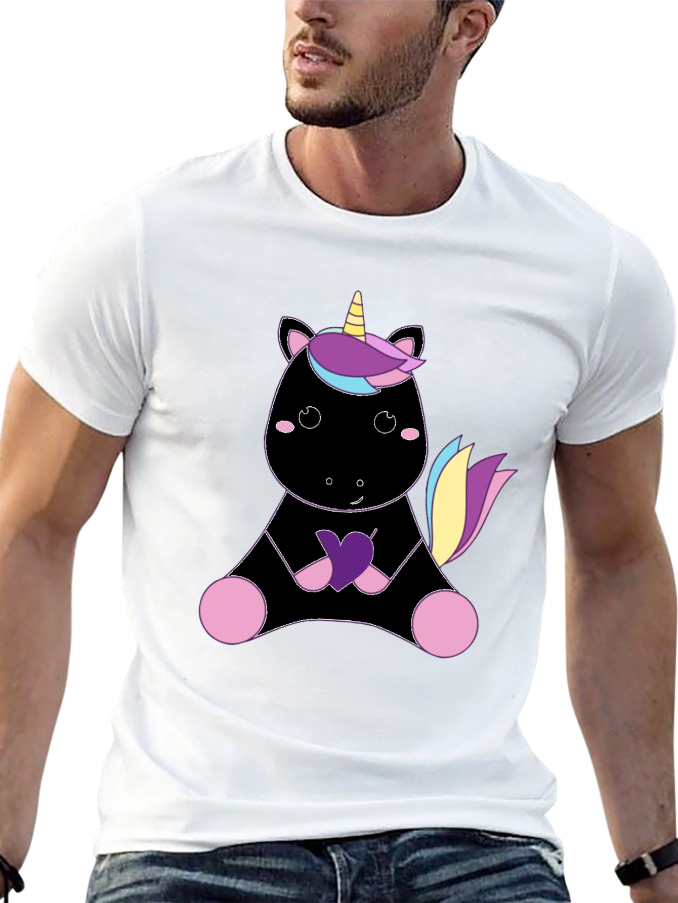 Unicorn Graphic Tee - Black T-Shirt