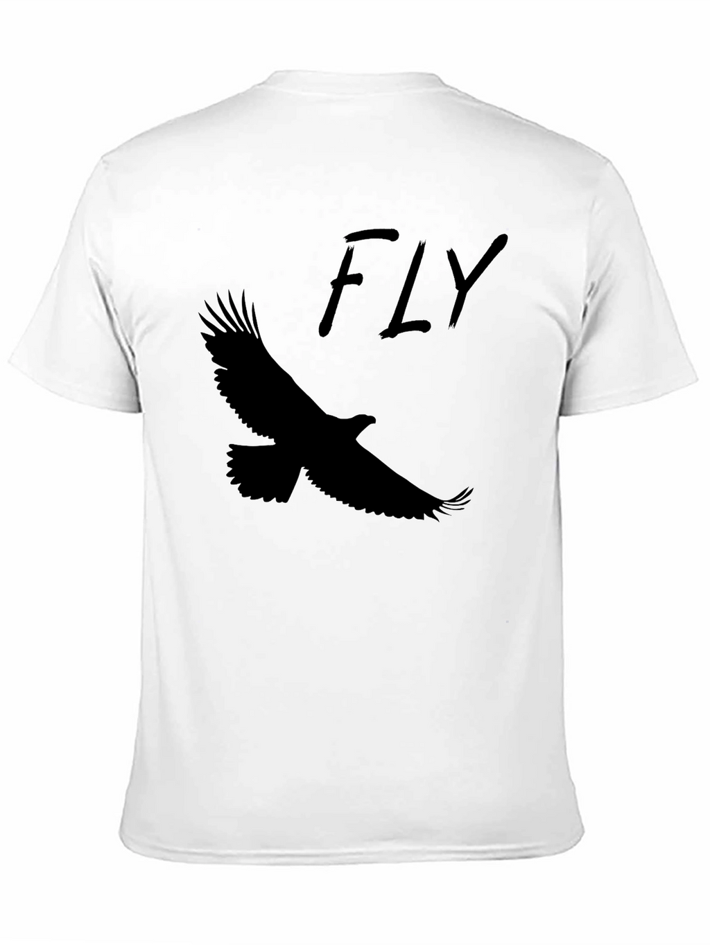 Fly Eagle Graphic Tee - Mens Black Cotton T-Shirt