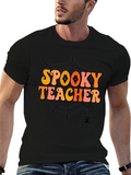Spooky Teacher Halloween Graphic T-Shirt