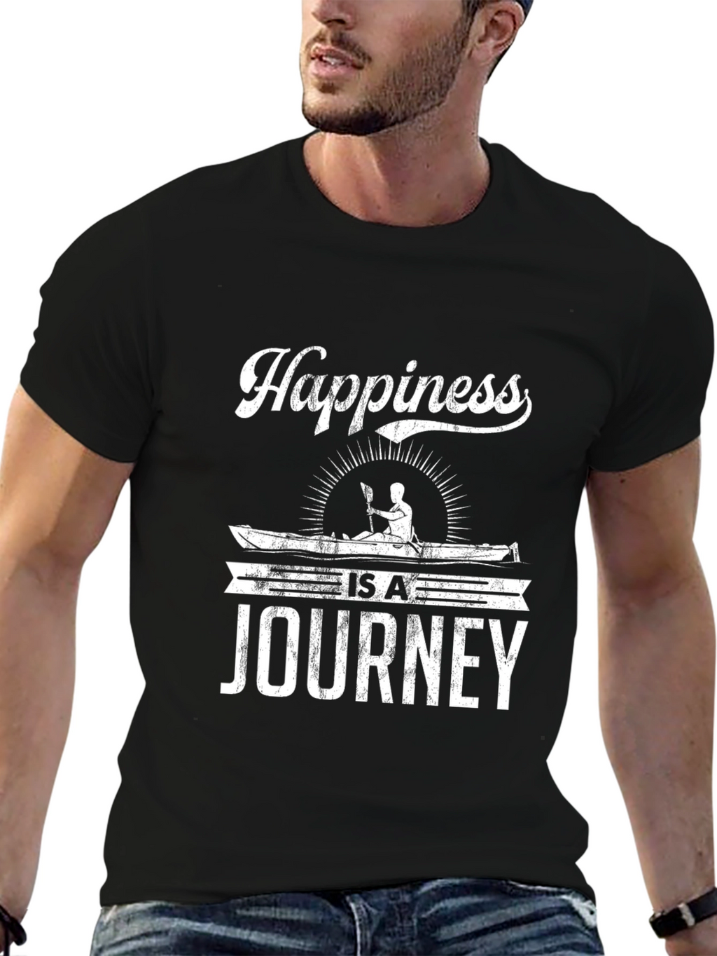 Happiness is a Journey T-Shirt Black