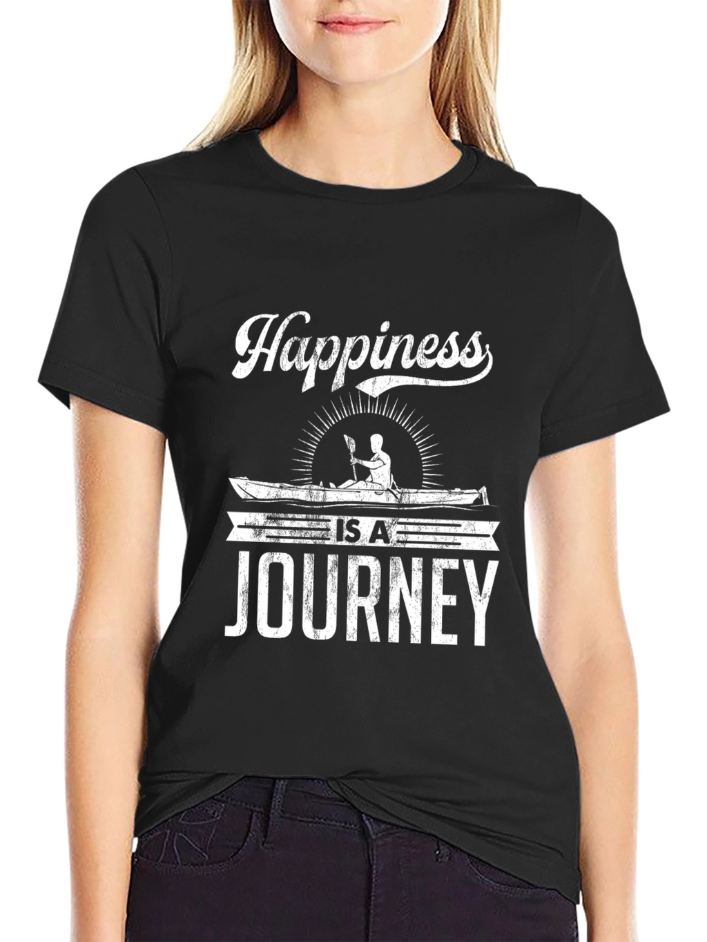 Happiness is a Journey T-Shirt Black