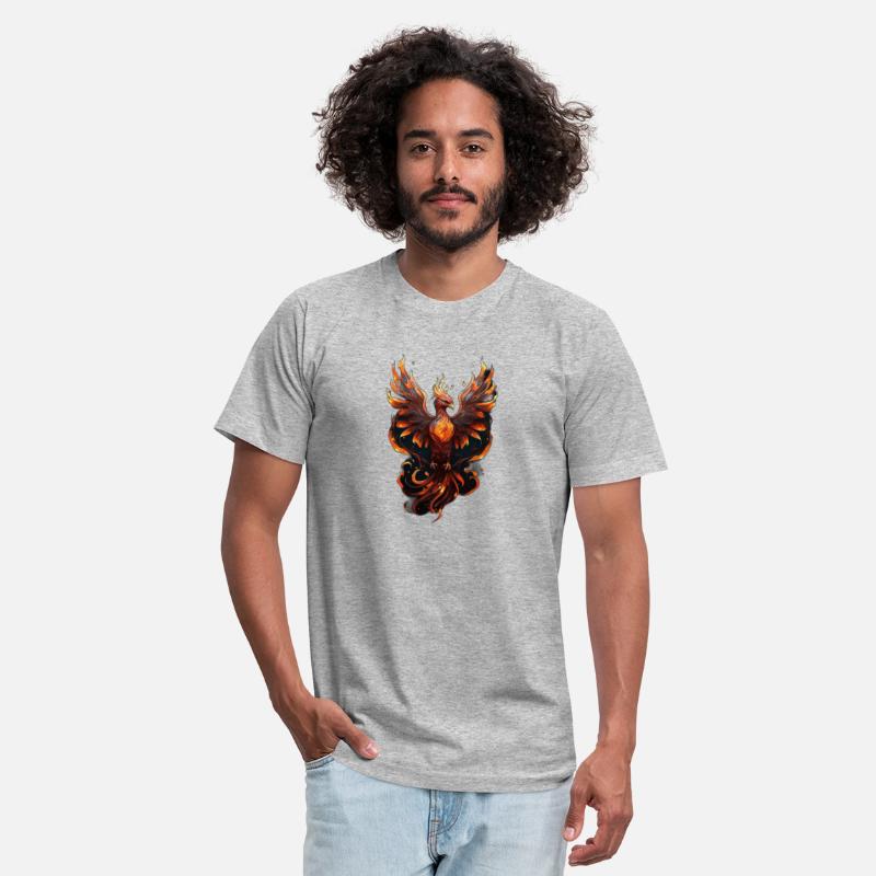 Fiery Phoenix Tattoo Design - Flight of Rebirth