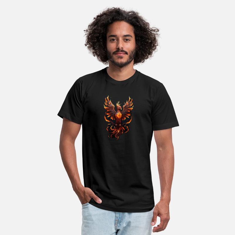 Fiery Phoenix Tattoo Design - Flight of Rebirth