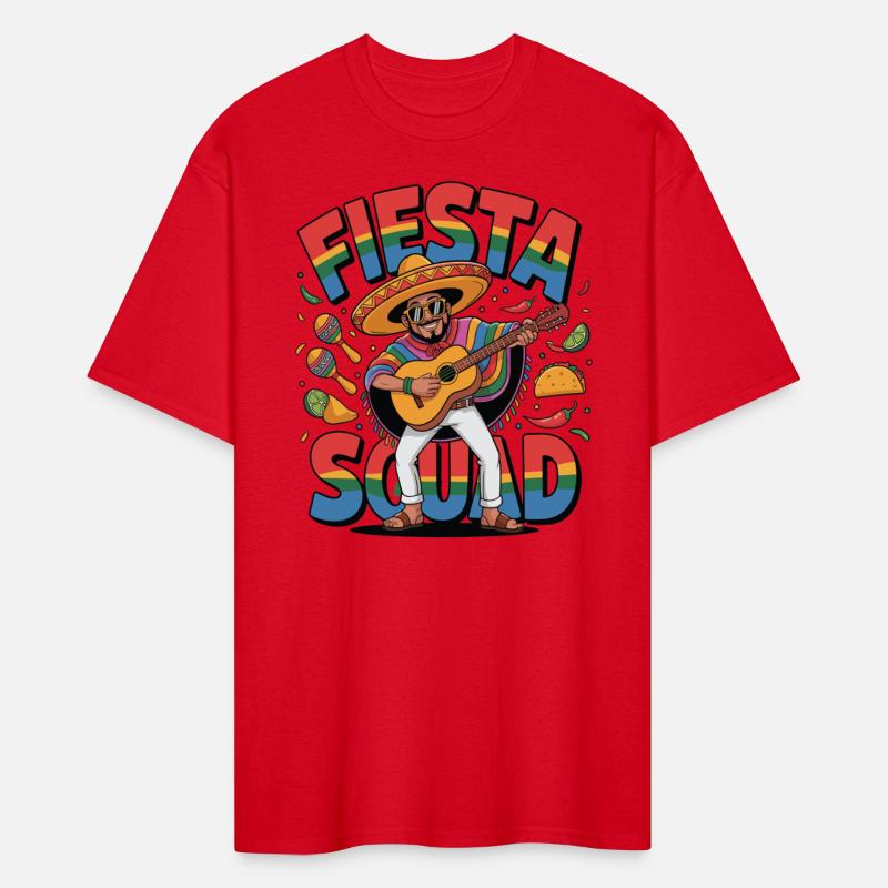 Fiesta Squad Mexican Party Vibes Sombrero Guitar