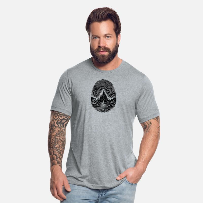 Fingerprint Landscape With Lock On The Water