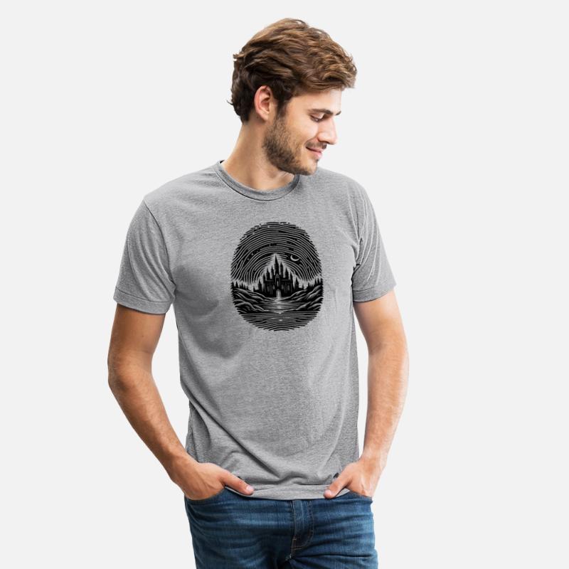 Fingerprint Landscape With Lock On The Water