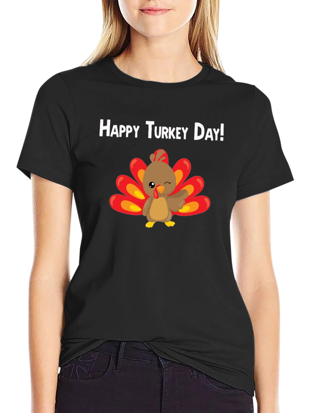 Happy Turkey Day T-Shirt - Thanksgiving Tee
