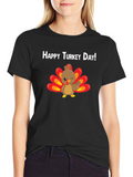 Happy Turkey Day T-Shirt - Thanksgiving Tee