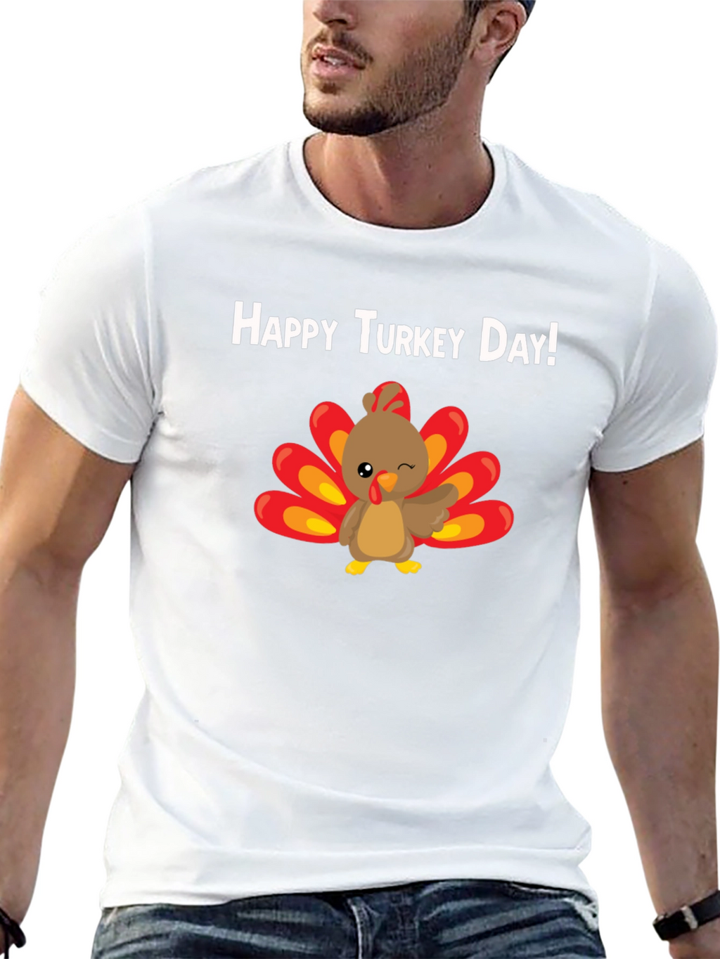 Happy Turkey Day T-Shirt - Thanksgiving Tee