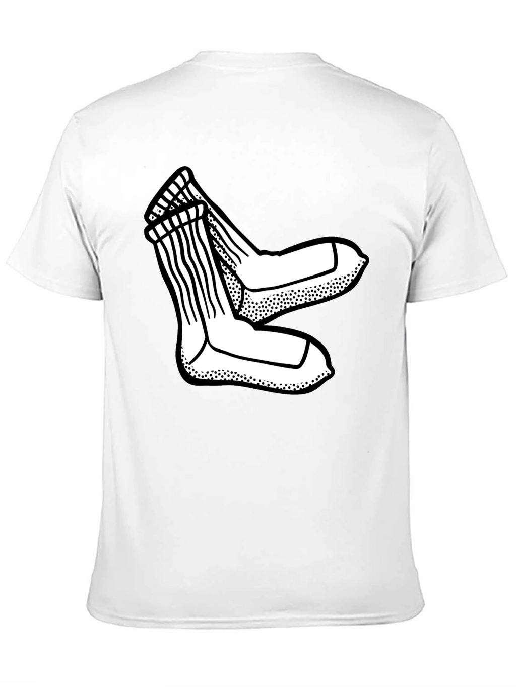 Novelty Socks Graphic Tee - Casual Style