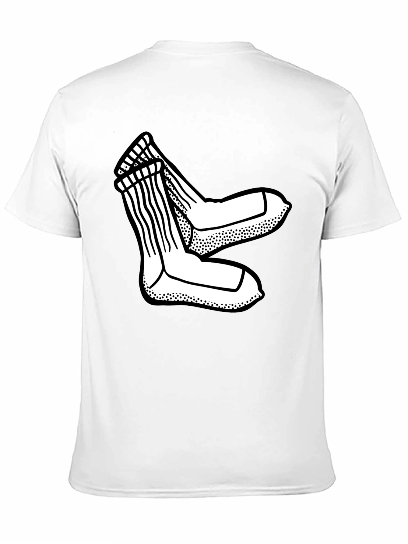 Novelty Socks Graphic Tee - Casual Style