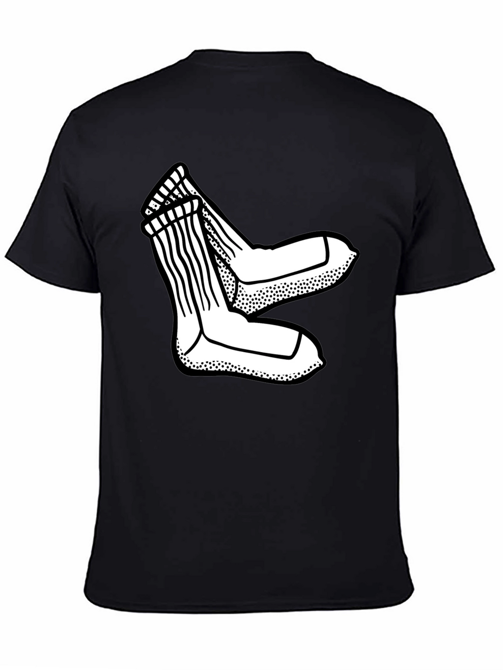 Novelty Socks Graphic Tee - Casual Style