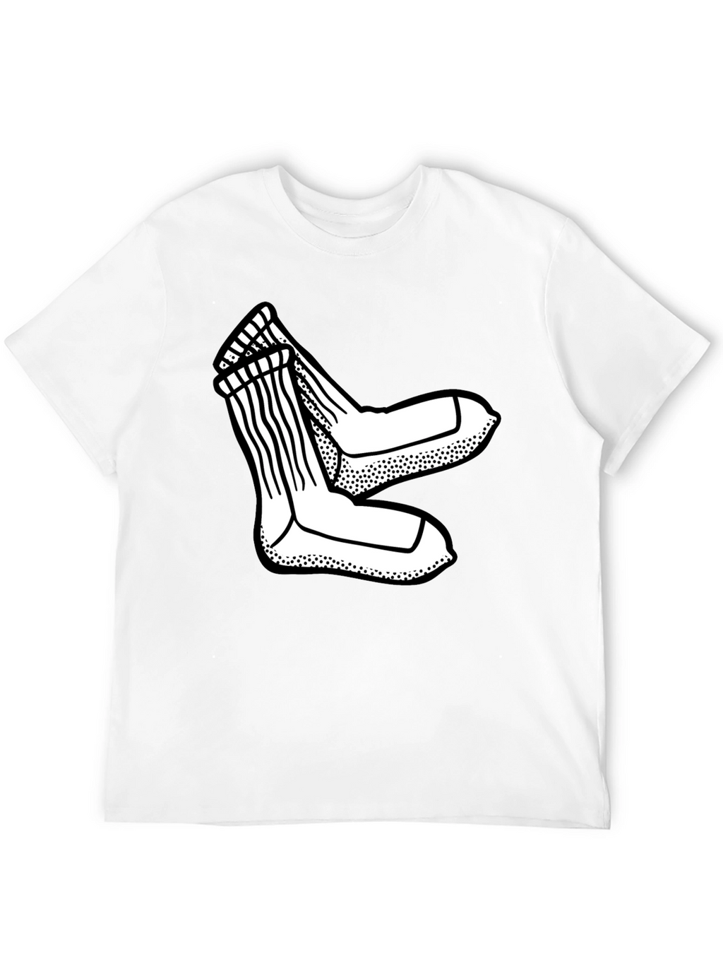 Novelty Socks Graphic Tee - Casual Style