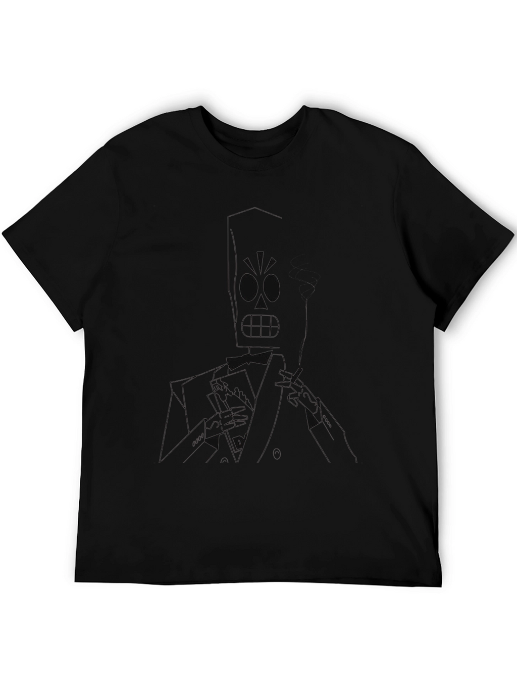 Grim Fandango Style Black T-Shirt