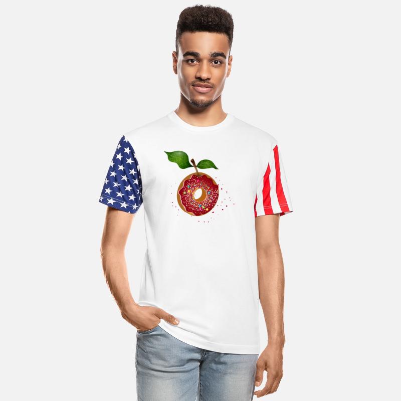 fun donut with colorful sprinkles and leaves