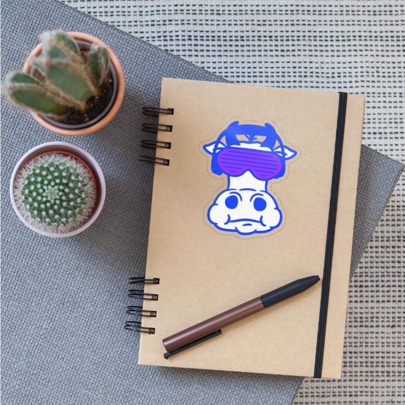 Funny Cool DJ Milk Cow Party Farm Animal Face Head