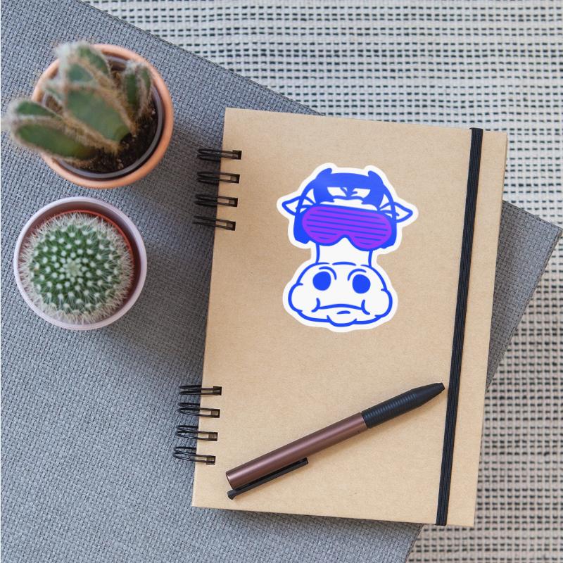 Funny Cool DJ Milk Cow Party Farm Animal Face Head