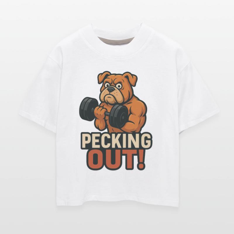 Funny Gym Bulldog Pecking Out Bodybuilding