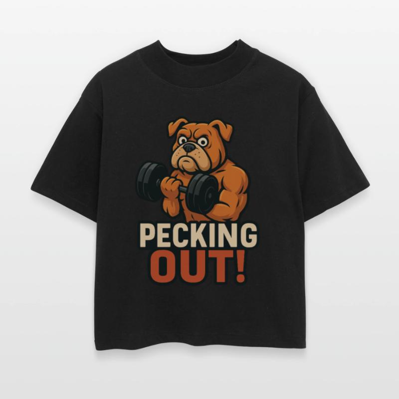 Funny Gym Bulldog Pecking Out Bodybuilding