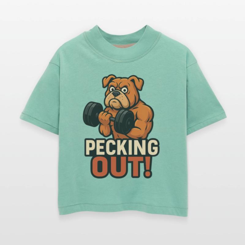 Funny Gym Bulldog Pecking Out Bodybuilding