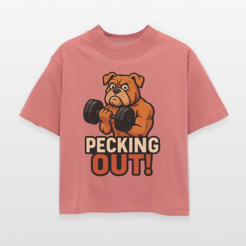 Funny Gym Bulldog Pecking Out Bodybuilding