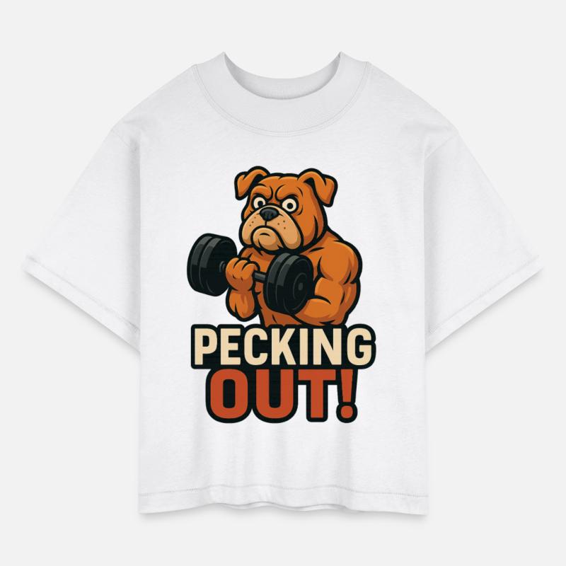 Funny Gym Bulldog Pecking Out Bodybuilding