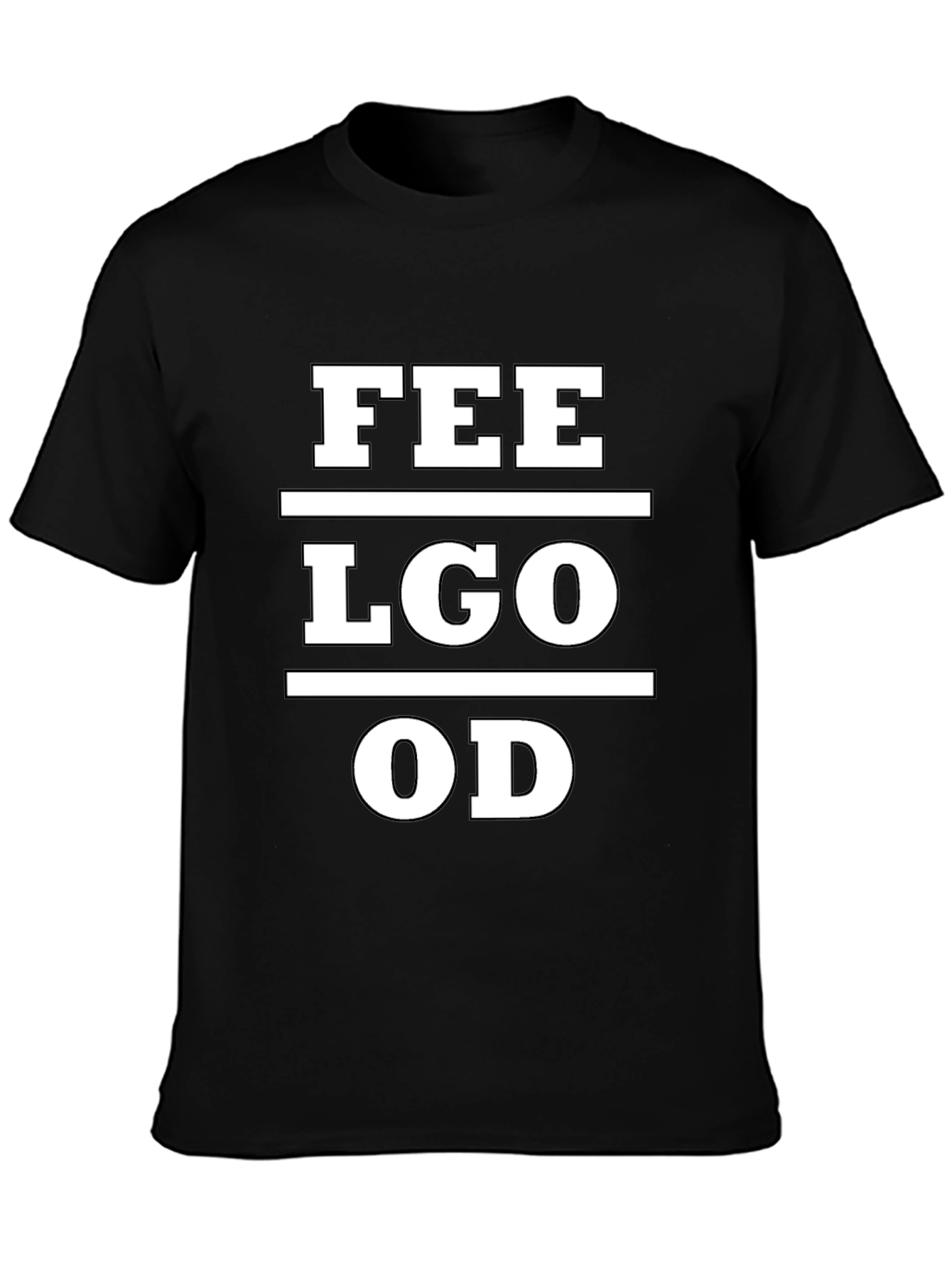Feel Good Tee - Black Cotton Graphic T-Shirt