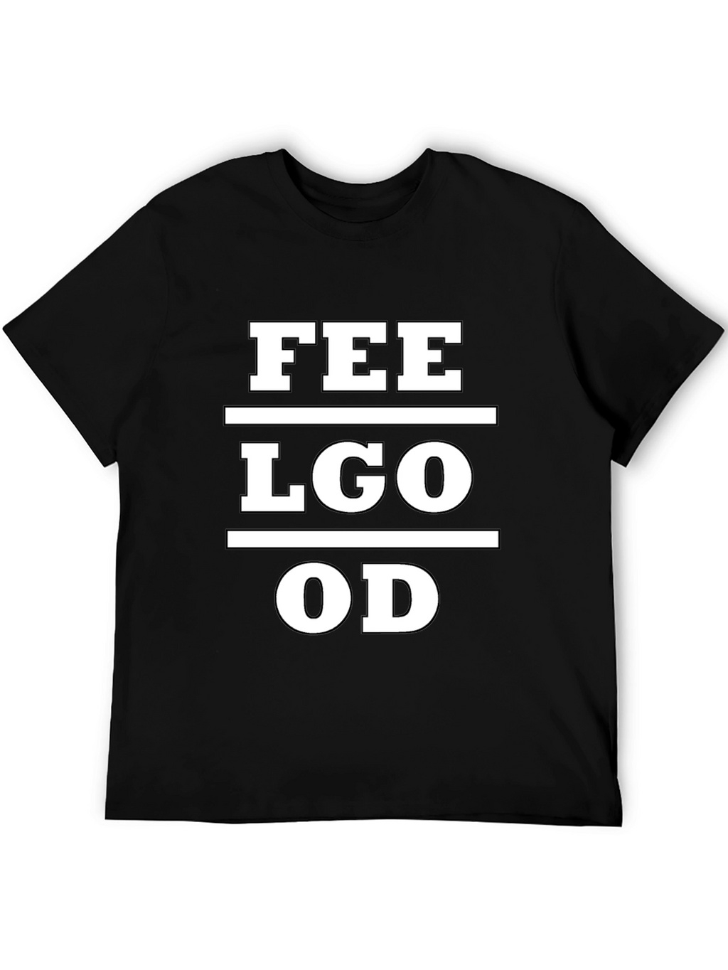 Feel Good Tee - Black Cotton Graphic T-Shirt