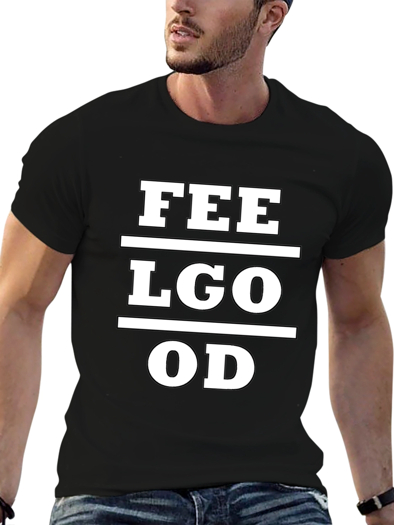 Feel Good Tee - Black Cotton Graphic T-Shirt
