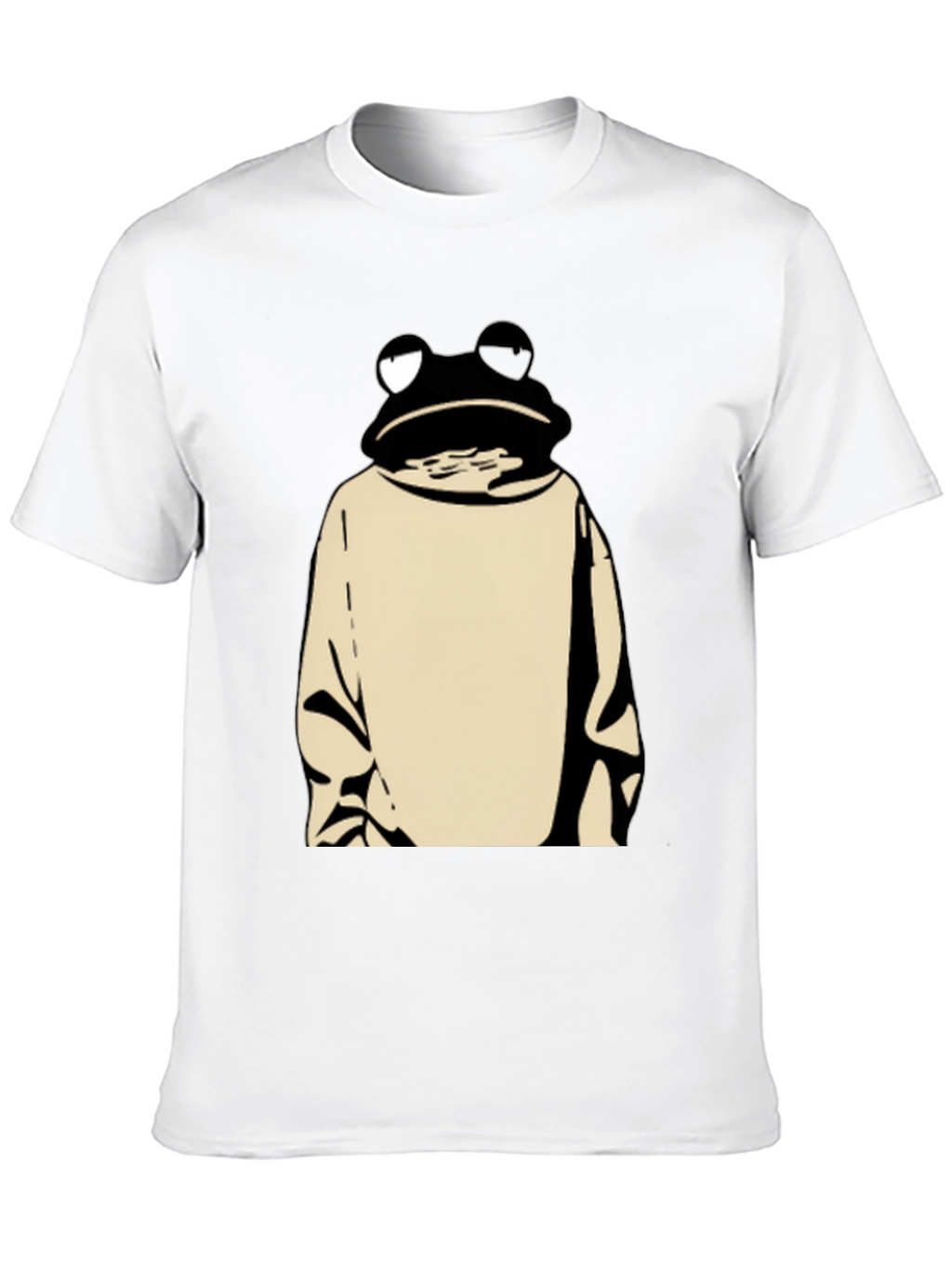 Frog in Hoodie Black T-Shirt - Unique Design