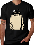 Frog in Hoodie Black T-Shirt - Unique Design