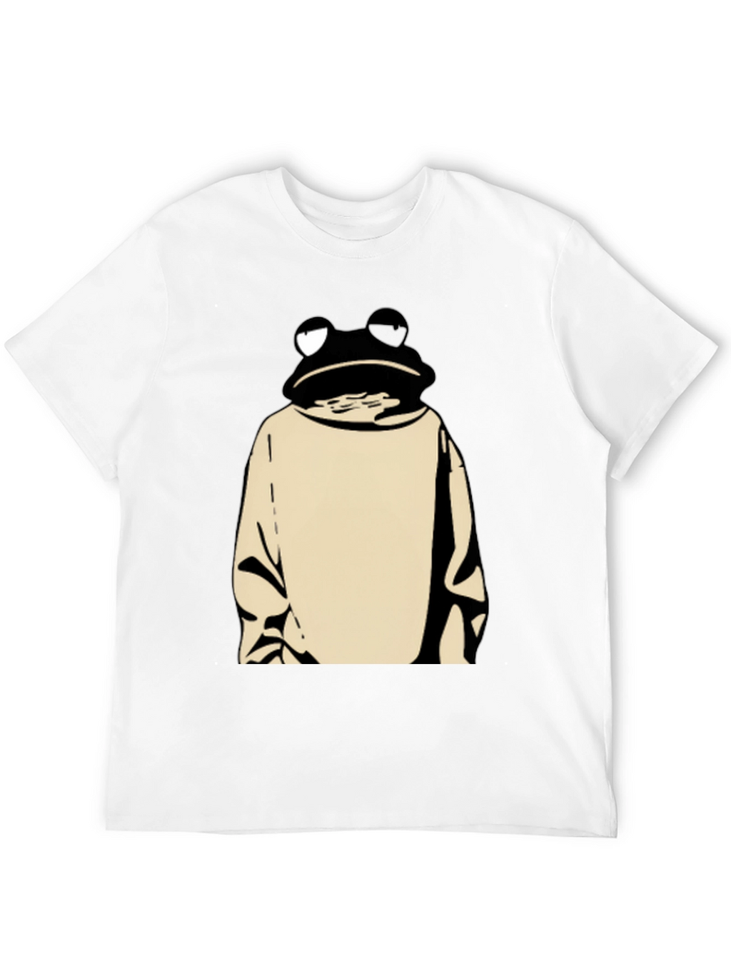 Frog in Hoodie Black T-Shirt - Unique Design