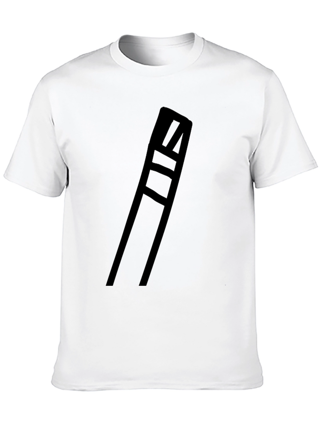 Minimalist Black T-Shirt with Geometric Design