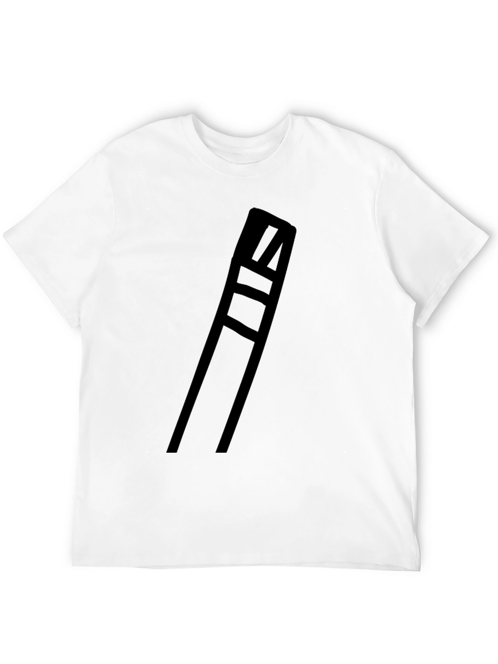 Minimalist Black T-Shirt with Geometric Design