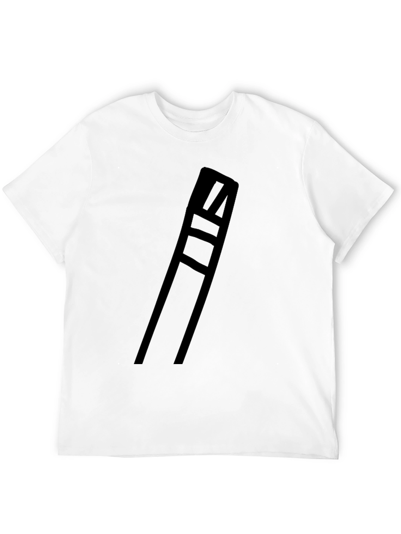 Minimalist Black T-Shirt with Geometric Design