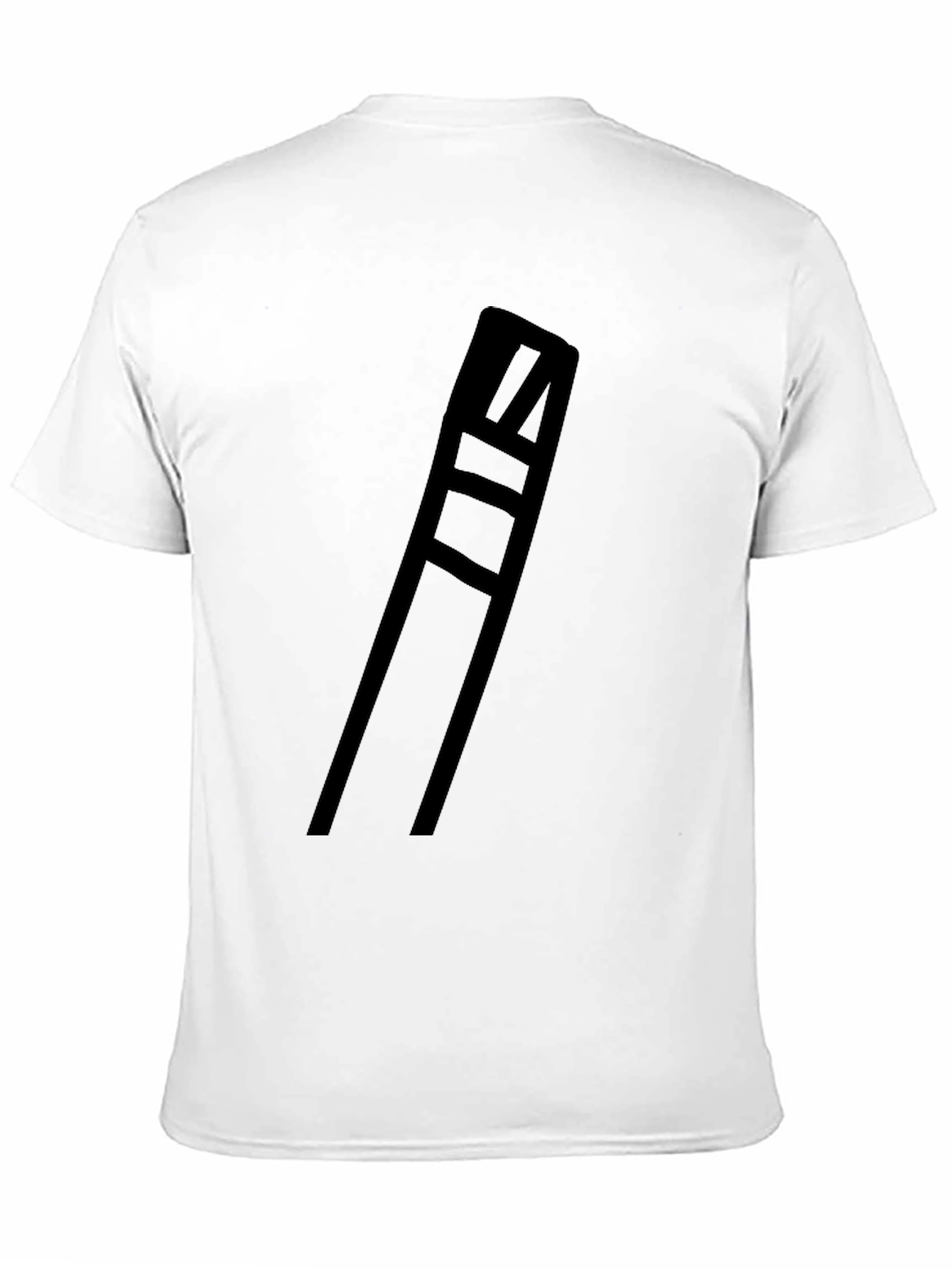 Minimalist Black T-Shirt with Geometric Design