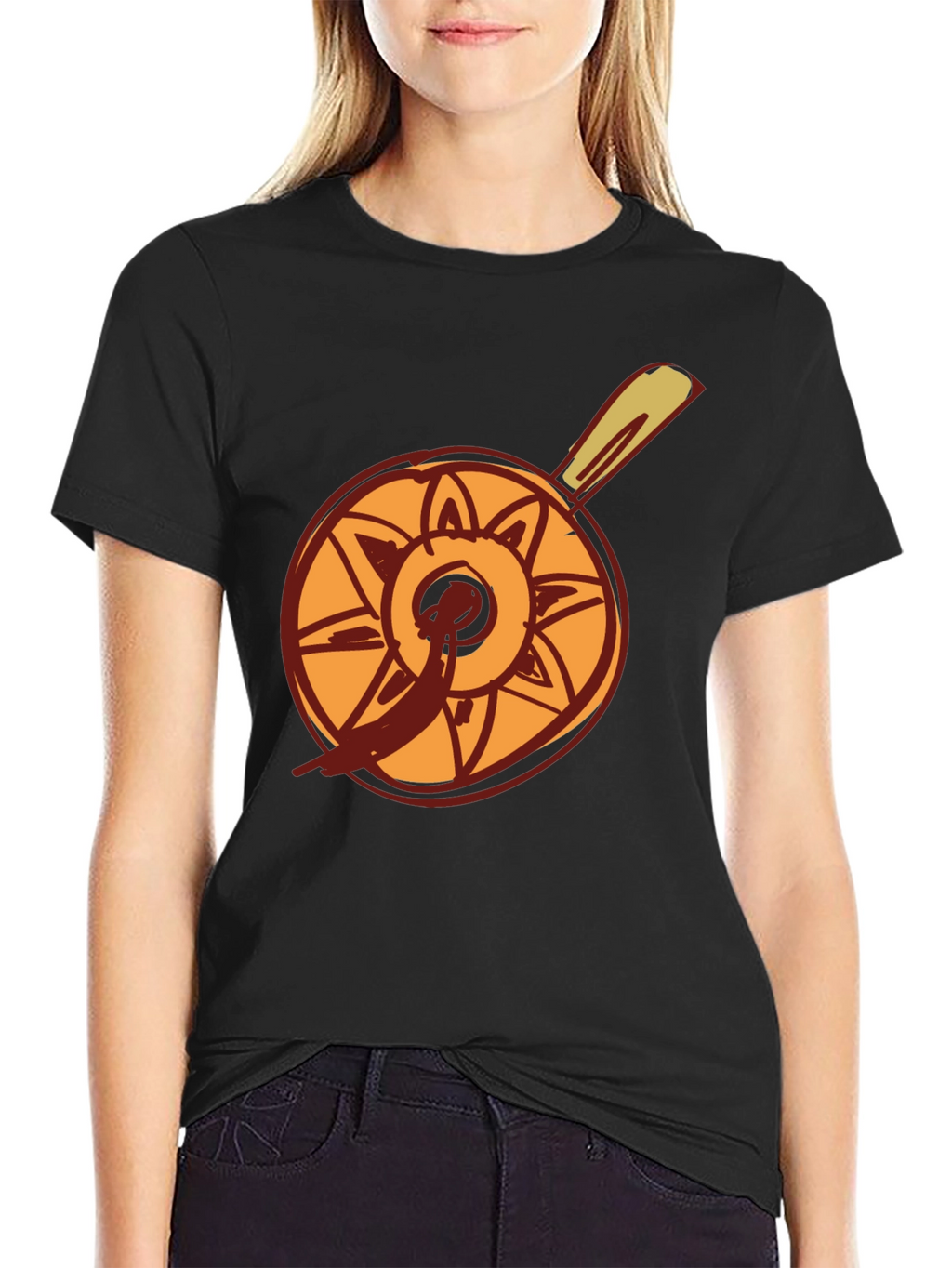 Chefs Whimsical Pan Graphic Tee - Quirky Black T-Shirt