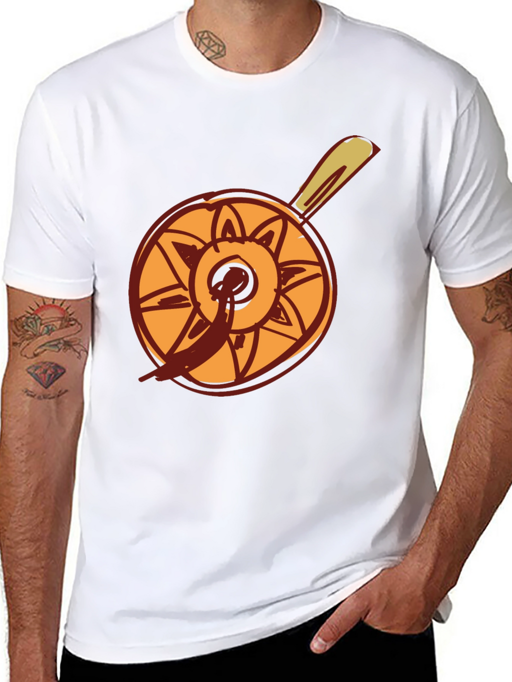 Chefs Whimsical Pan Graphic Tee - Quirky Black T-Shirt
