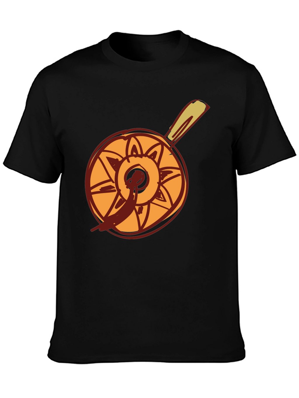 Chefs Whimsical Pan Graphic Tee - Quirky Black T-Shirt