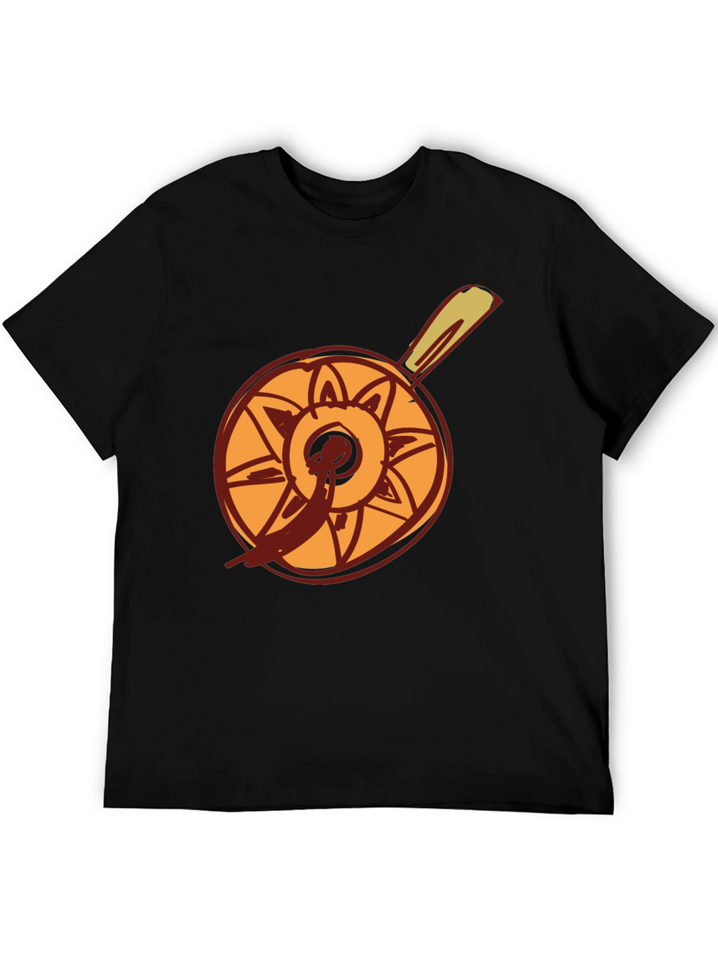 Chefs Whimsical Pan Graphic Tee - Quirky Black T-Shirt