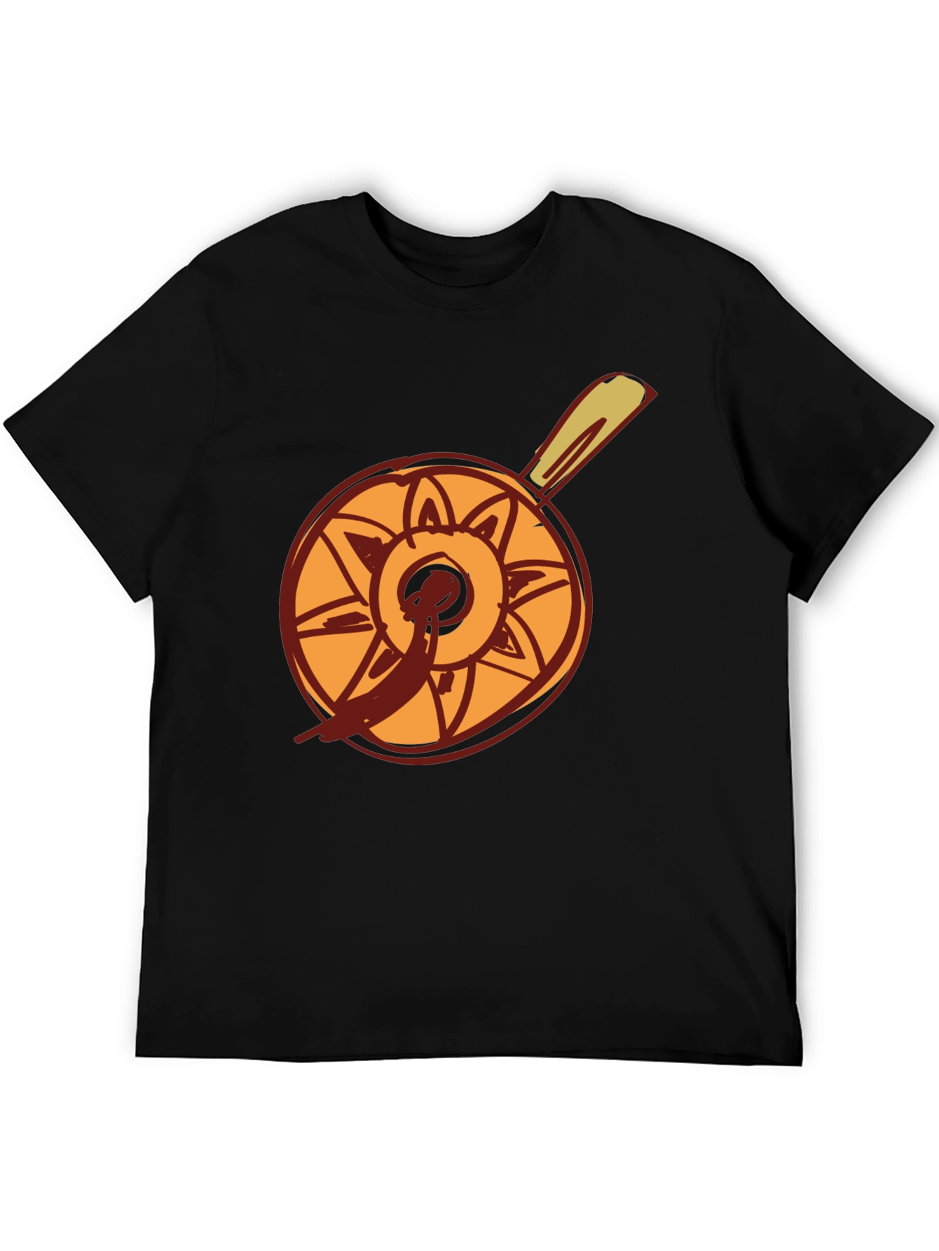 Chefs Whimsical Pan Graphic Tee - Quirky Black T-Shirt