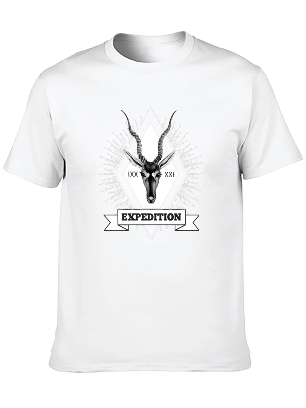 Expedition Graphic Tee - Antelope Design Black T-Shirt