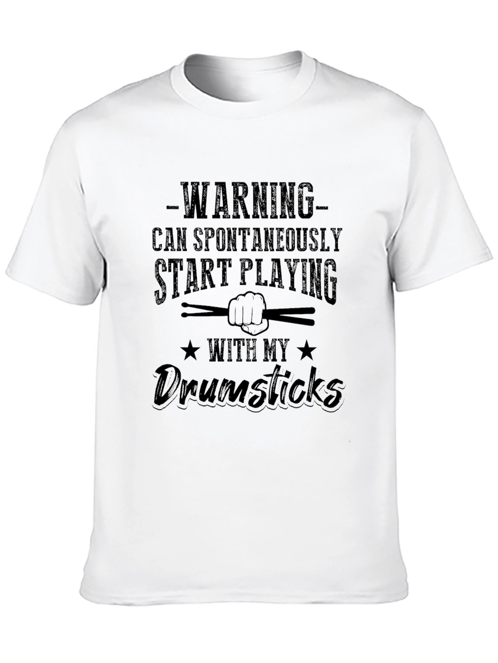 Drummer Warning Graphic T-Shirt