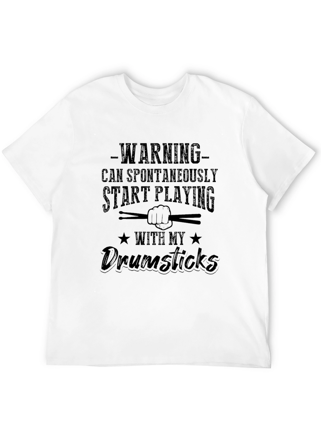 Drummer Warning Graphic T-Shirt