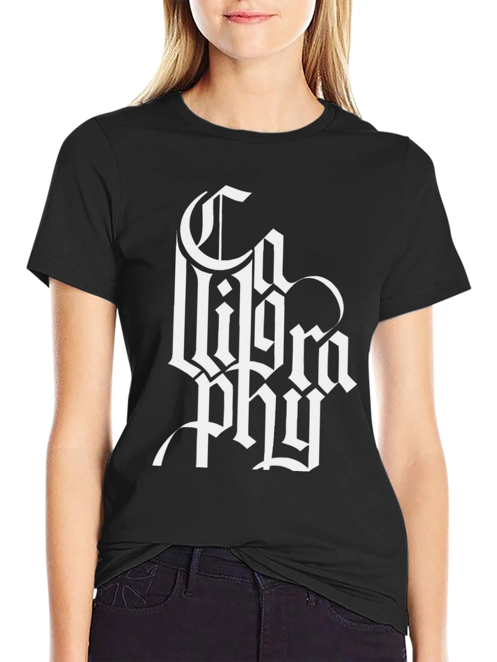 Gothic Typography Black T-Shirt
