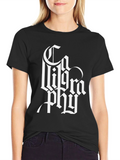 Gothic Typography Black T-Shirt