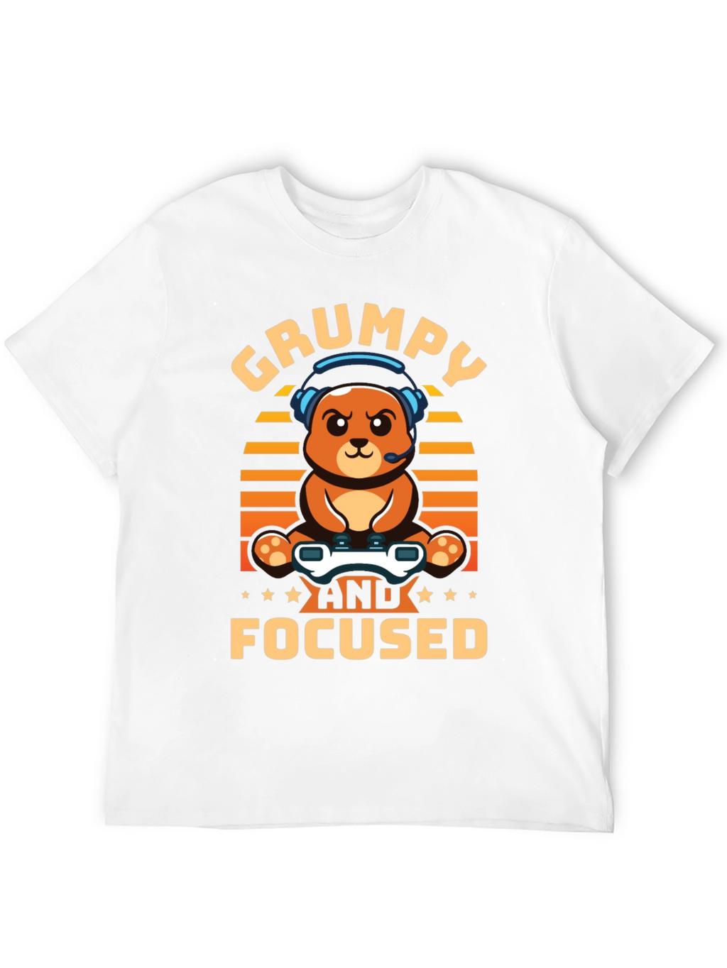 Grumpy Gamer Bear T-Shirt - Funny Gaming Tee
