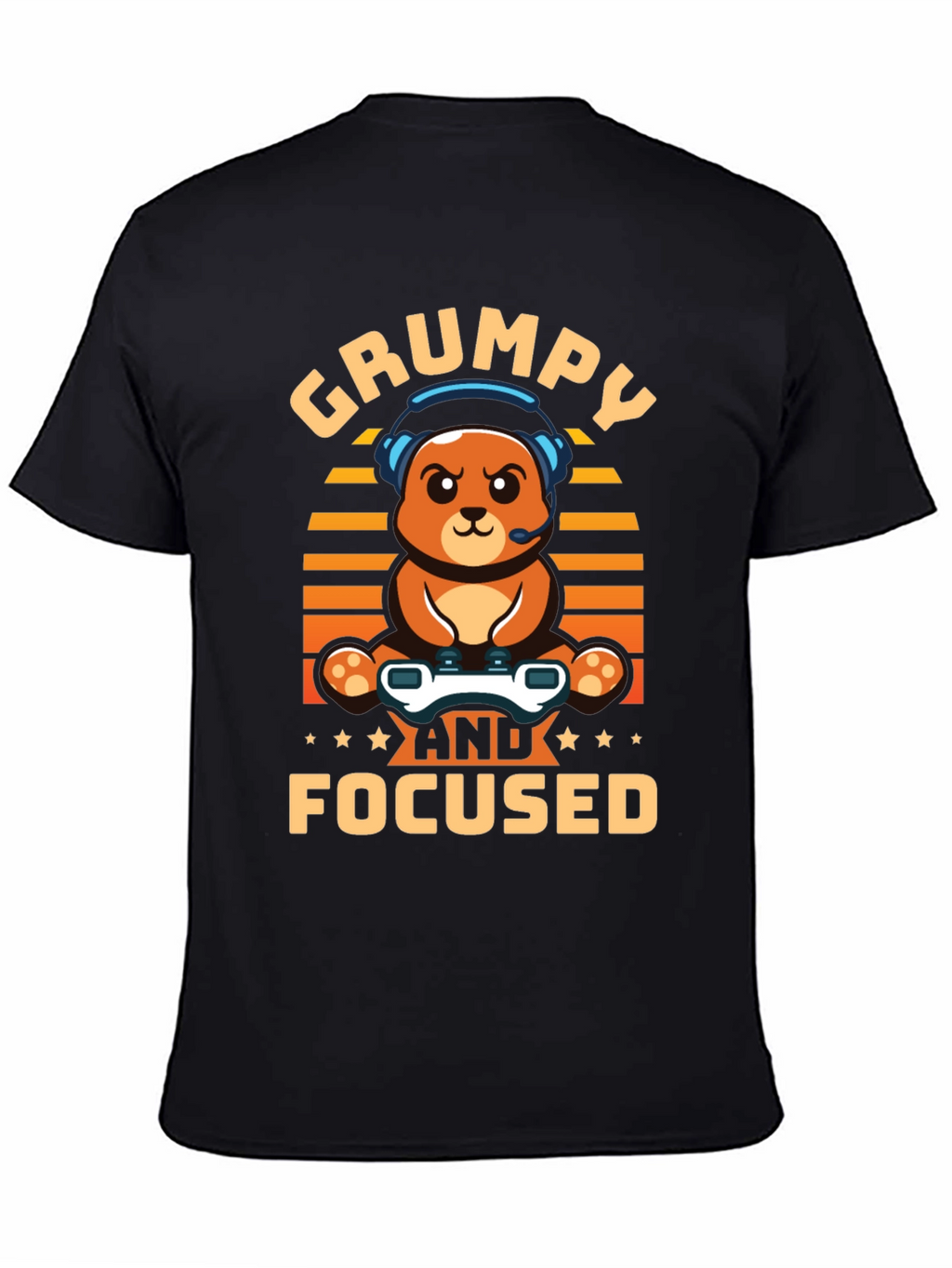 Grumpy Gamer Bear T-Shirt - Funny Gaming Tee